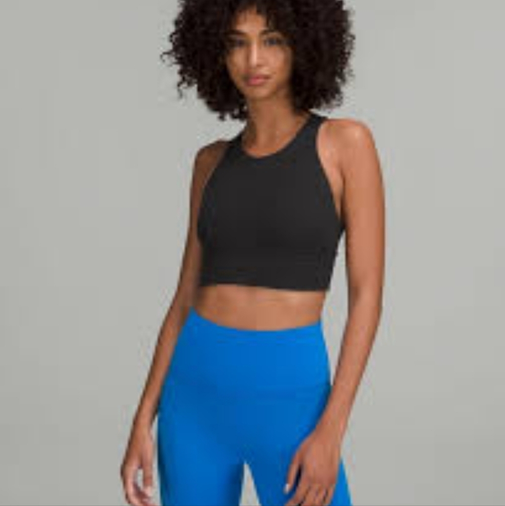 Lululemon Sports Bra Black Size 6 Wunder Train Ling Lined